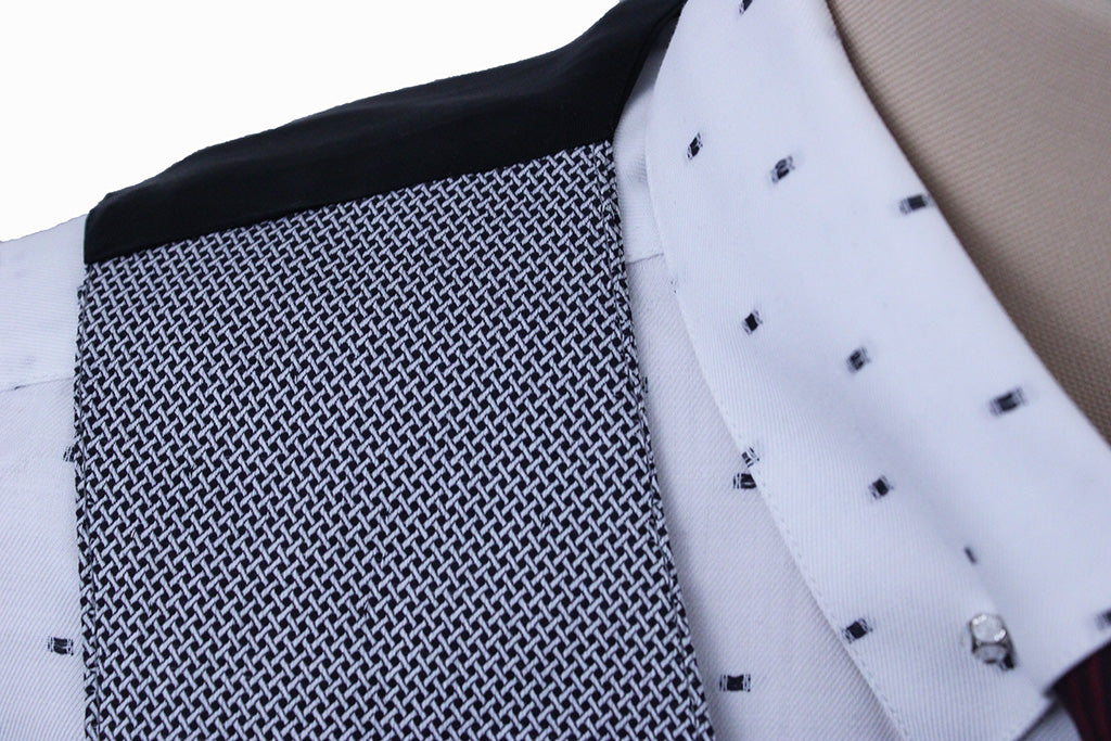 Vest Frierson White and Black Micro Geometric