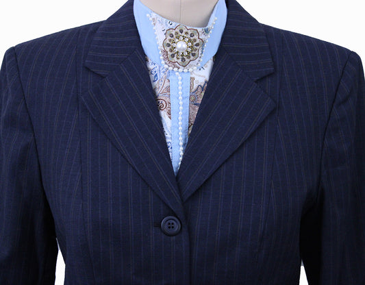 Hunt Coat Elite Navy with Blue and Berry Pinstripe