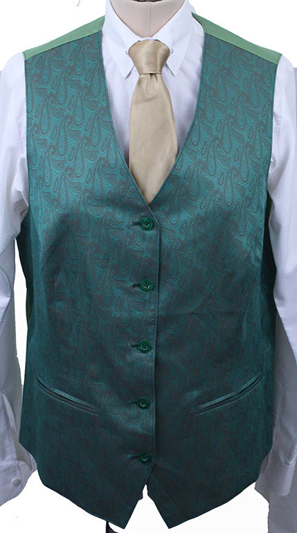 Issued By Ellie May Emerald Green Paisley Vest