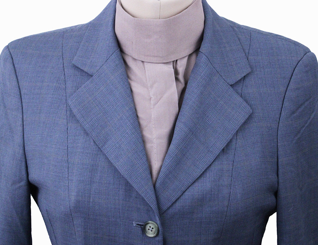 Hunt Coat Platinum Light Blue Glenplaid with Rose Windowpane