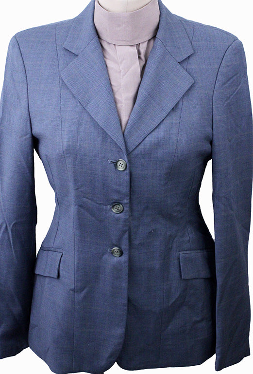 Hunt Coat Platinum Light Blue Glenplaid with Rose Windowpane