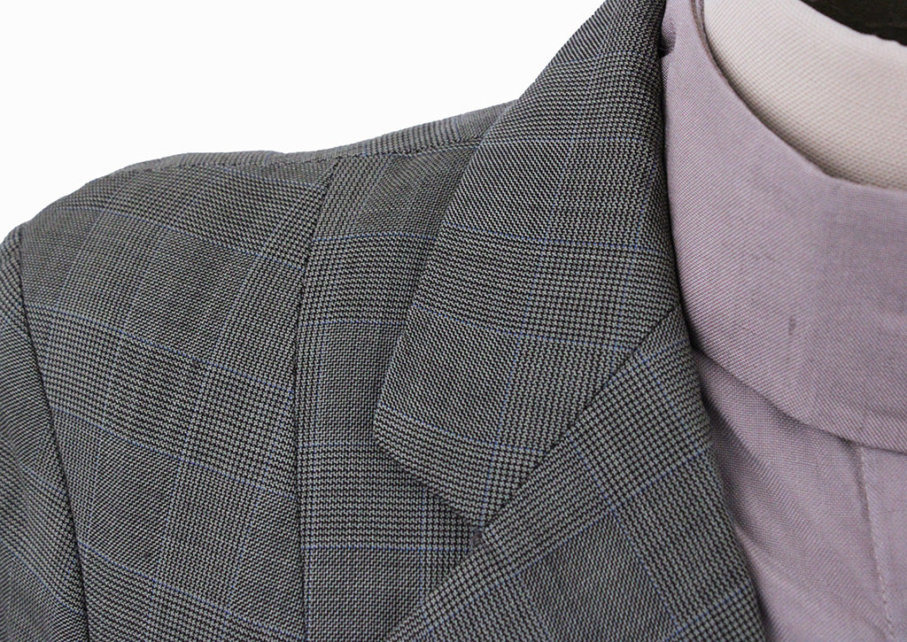 Hunt Coat Grand Prix Tan Glenplaid with Light Blue Windowpane