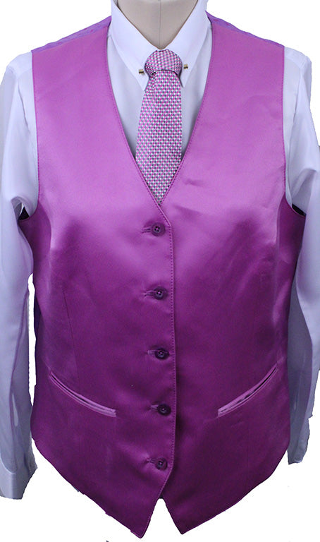 Issued By Ellie May Magenta Satin Vest