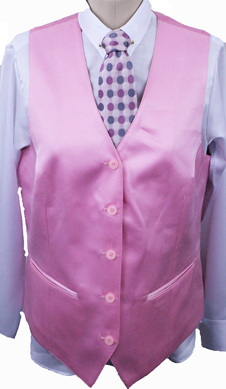 Issued By Ellie May Pink Satin Vest