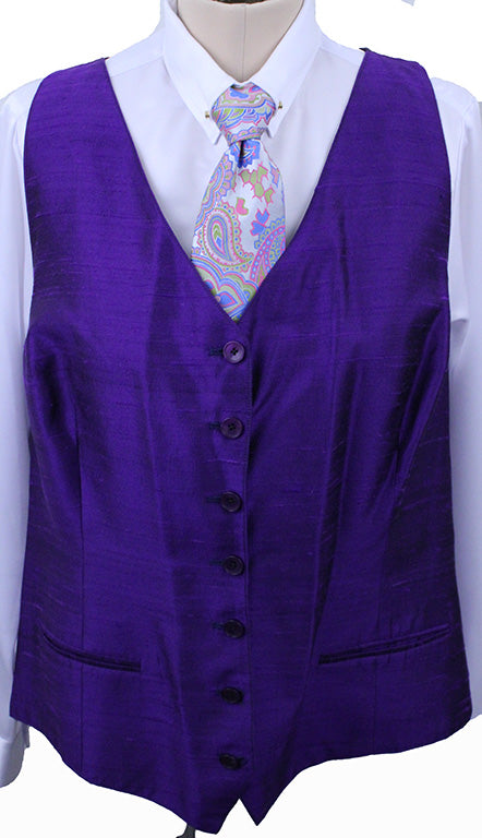 Vest DeRegnaucourt Purple Duponi Silk