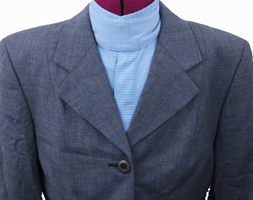 Hunt Coat Grand Prix Light Grey Glenplaid with Blue Windowpane