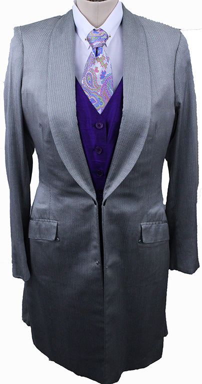 Day Coat Carl Meyers Silver and Black Herringbone