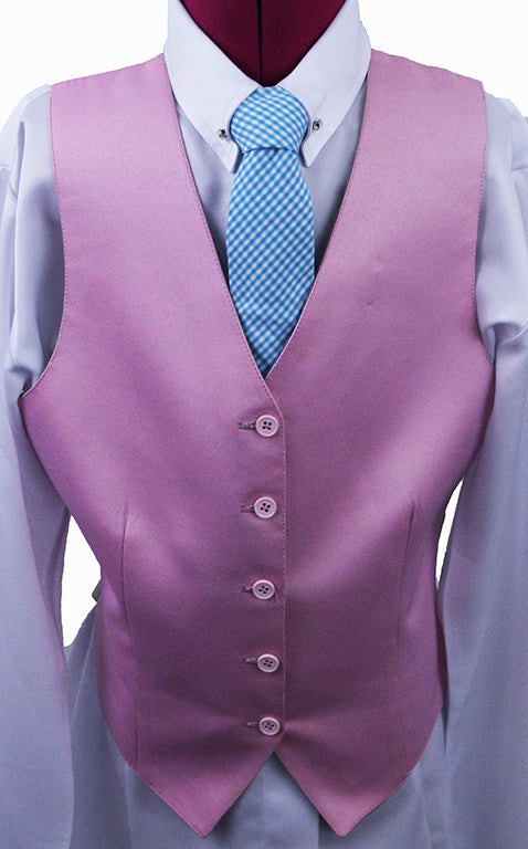 Vest Custom Pink Sateen