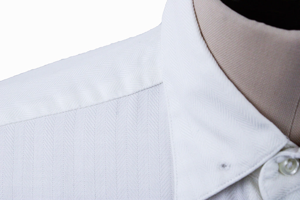 Shirt Carl Meyers Ivory Herringbone