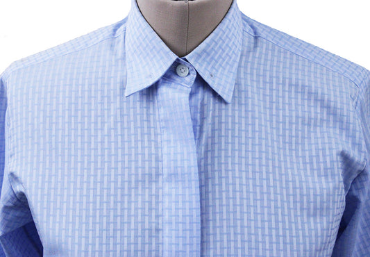 Shirt Issued By Ellie May Light Blue Geometric