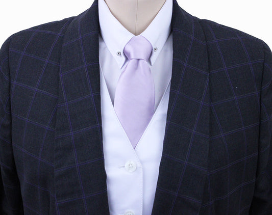 Day Coat Hawkewood Steel with Purple Windowpane