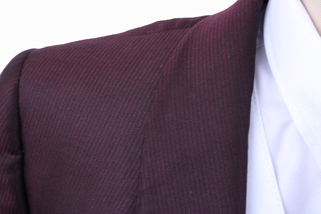 Day Coat Hawkewood Merlot Thin Shadow Stripe Sheen