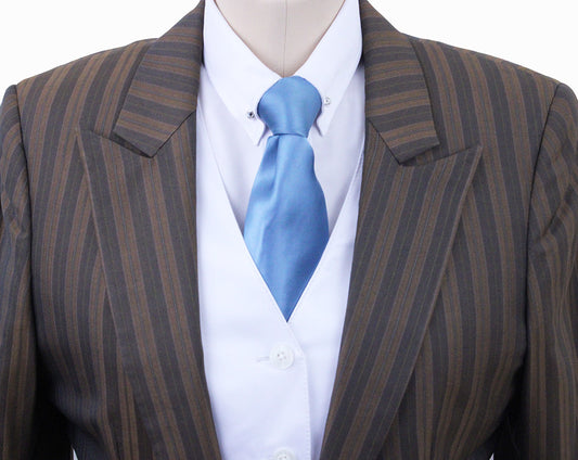 Day Suit DeRegnaucourt Brown and Bronze Shadow Stripe