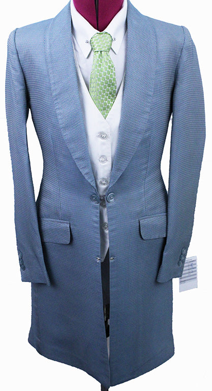 Day Coat Becker Brothers Aqua Geometric Sheen