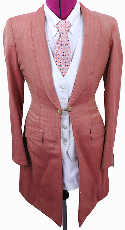 Day Coat Becker Brothers Coral Herringbone