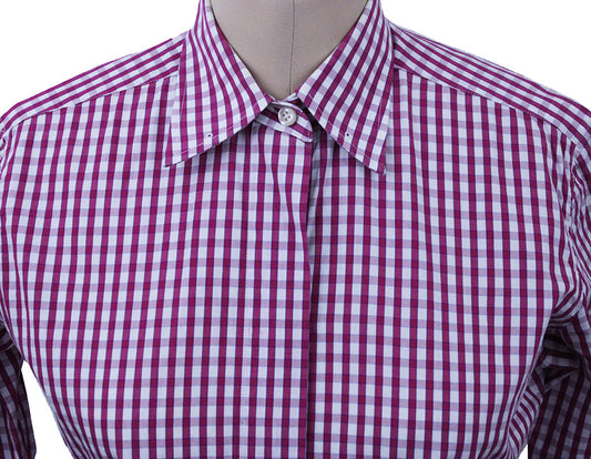 Shirt DeRegnaucourt Berry and White Gingham