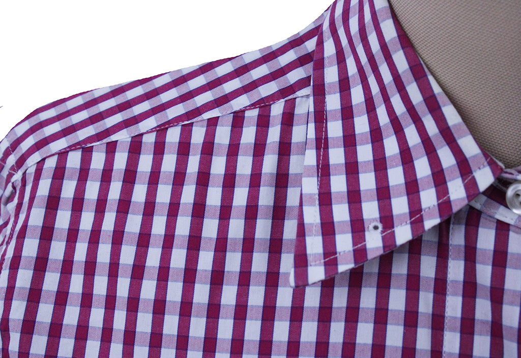 Shirt DeRegnaucourt Berry and White Gingham