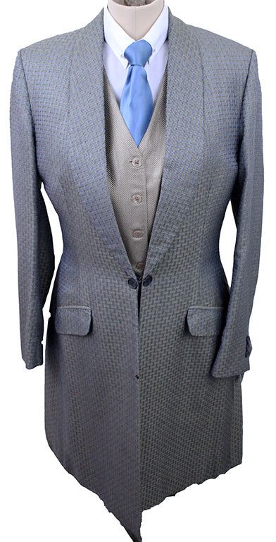 Day Coat Becker Brothers Gold and Aqua Basketweave