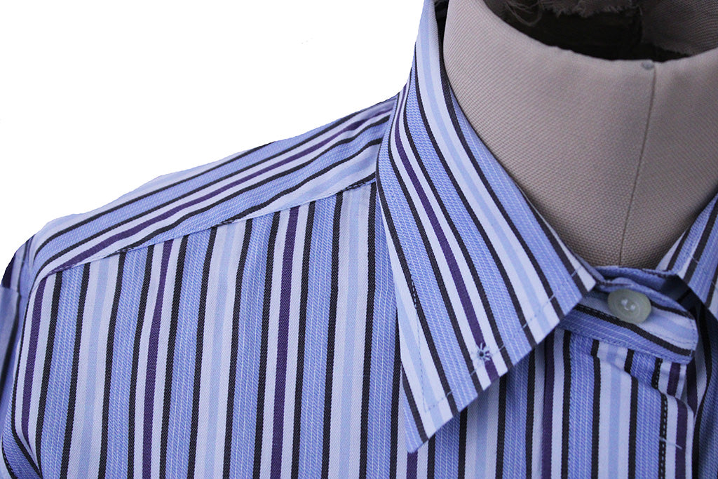 Shirt Victors Light Blue, Purple and White Stripe