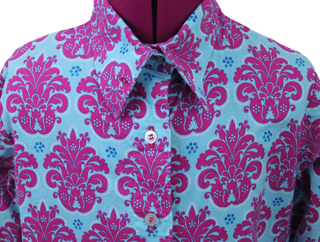 Shirt Scintilla Pink and Aqua Palsley