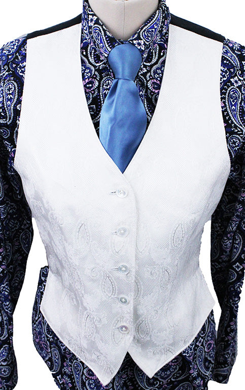 Vest Show Season Champagne Paisley Brocade