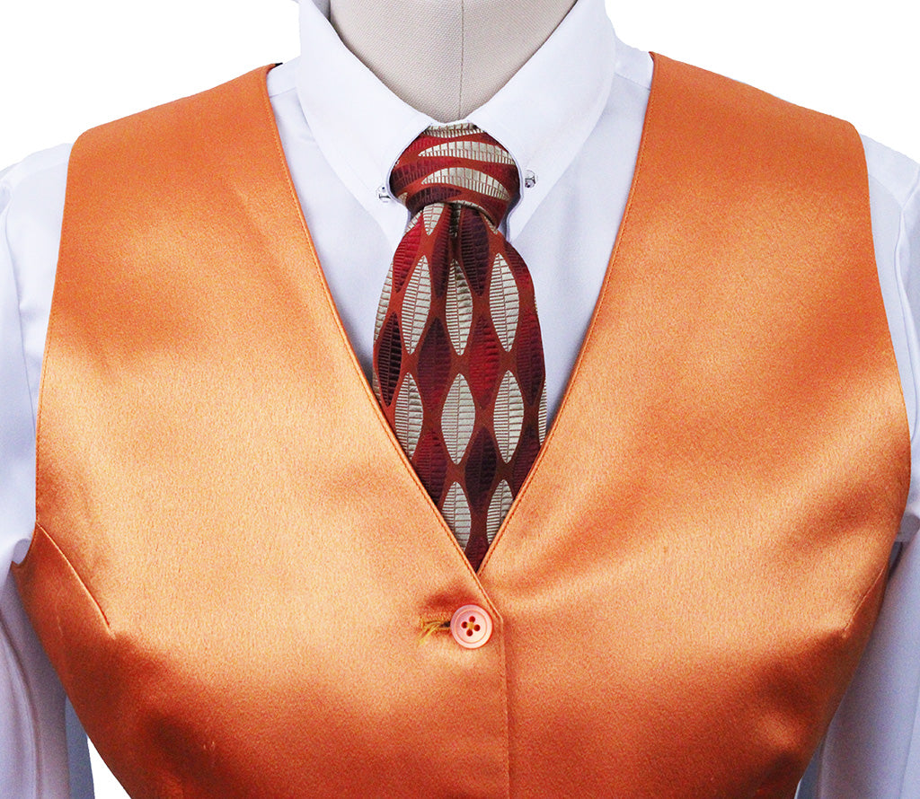 Vest DeRegnaucourt Orange Satin