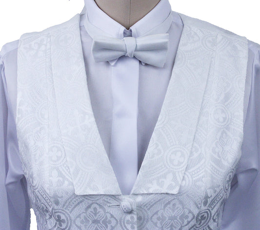 Formal Vest Chavez White Medallion Sheen