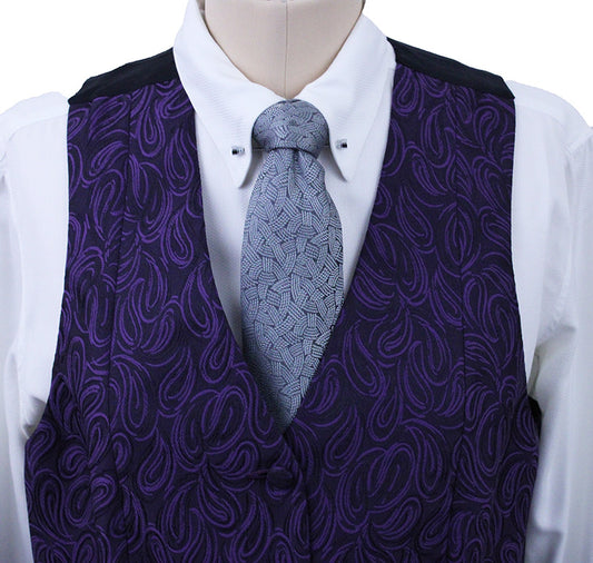 Vest Chavez Purple and Black Paisley