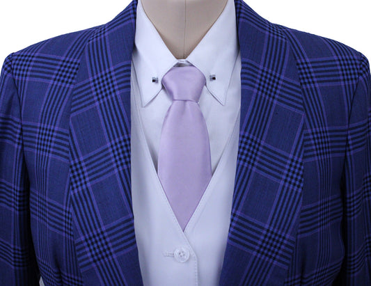 Day Coat Becker Brothers Blue Glenplaid with Purple Windowpane