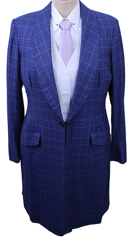 Day Coat Becker Brothers Blue Glenplaid with Purple Windowpane