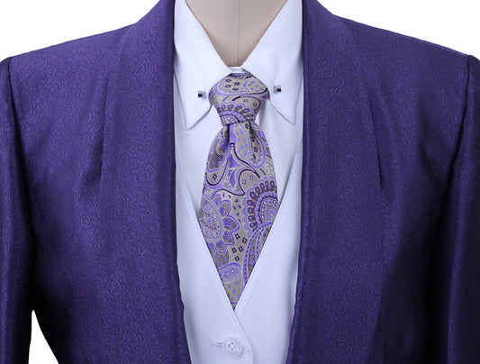 BRAND NEW! Becker Brothers Purple Paisley Brocade