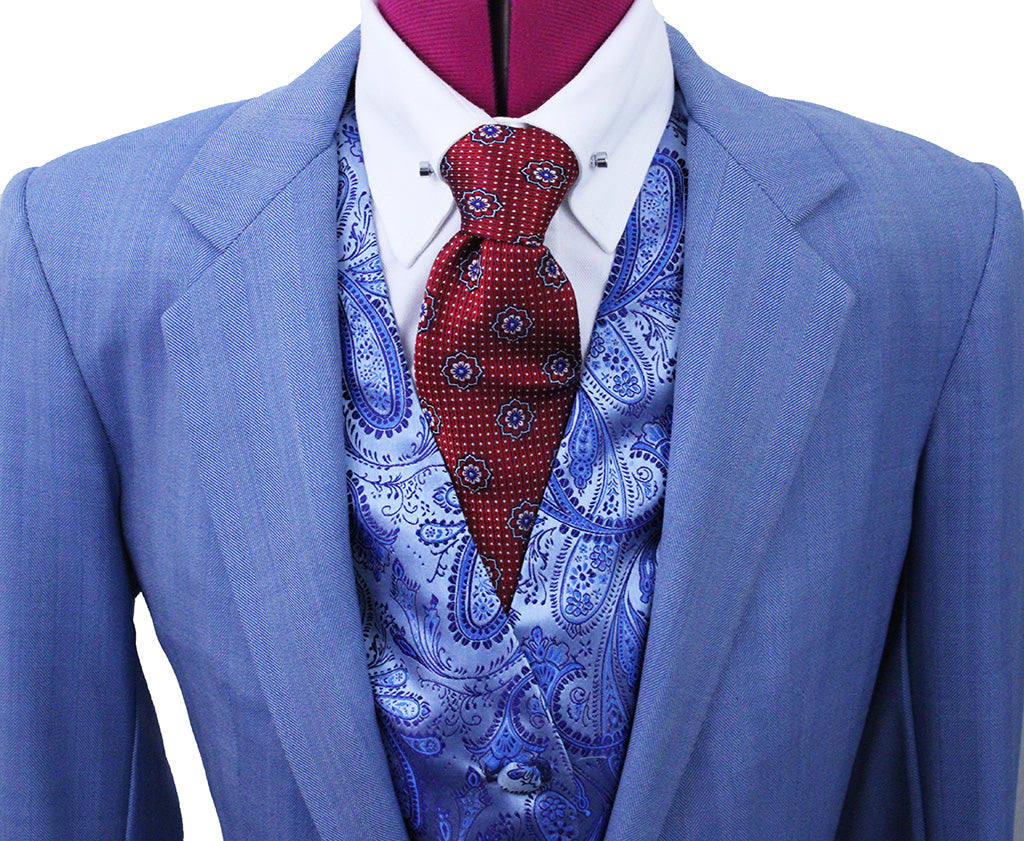 Day Suit Frierson Light Blue Herringbone