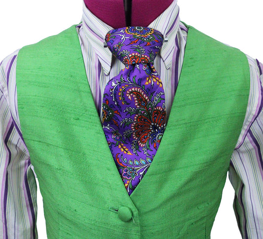 Vest Custom Lime Silk