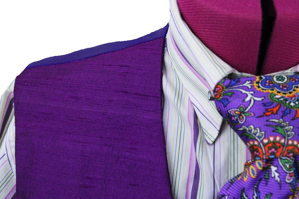 Vest Custom Purple Silk