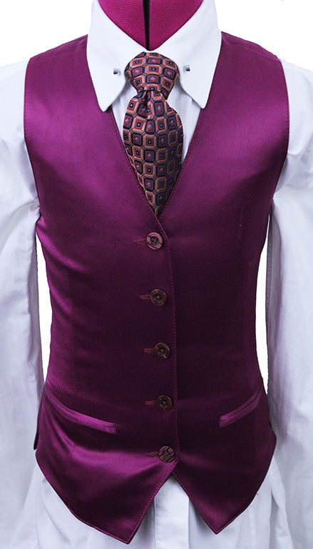 Vest Issued By Ellie May Cranberry Satin