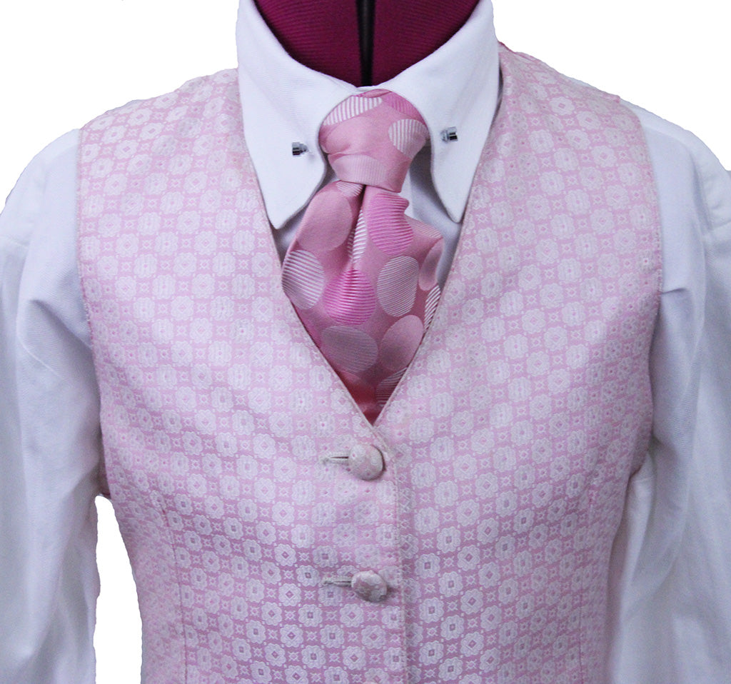 Vest Sterling Pink Floral Paisley Brocade