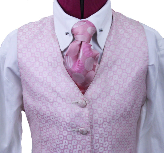 Vest Sterling Pink Floral Paisley Brocade