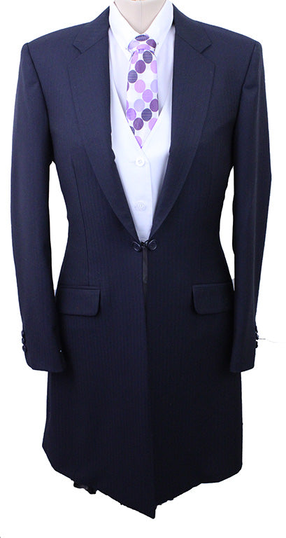 BRAND NEW! Becker Brothers Navy Raised Pinstripe Day Suit