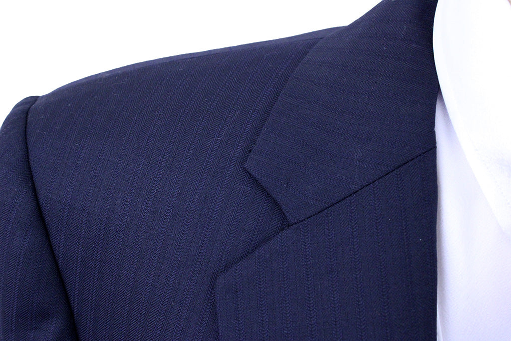 BRAND NEW! Becker Brothers Navy Raised Pinstripe Day Suit