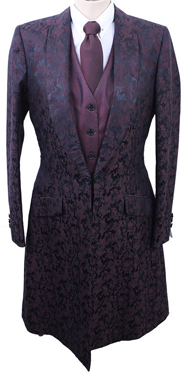 Day Coat Becker Brothers Maroon and Black Camo Sheen
