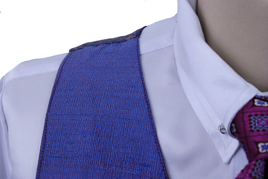 Vest DeRegnaucourt Blue Razzleberry Silk