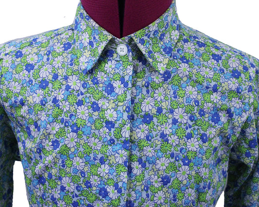 Shirt BRB Lime and Blue Floral