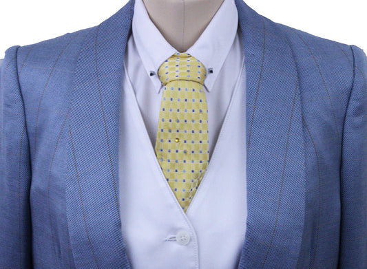 Day Coat Becker Brothers Light Blue with Tan and Champagne Windowpane