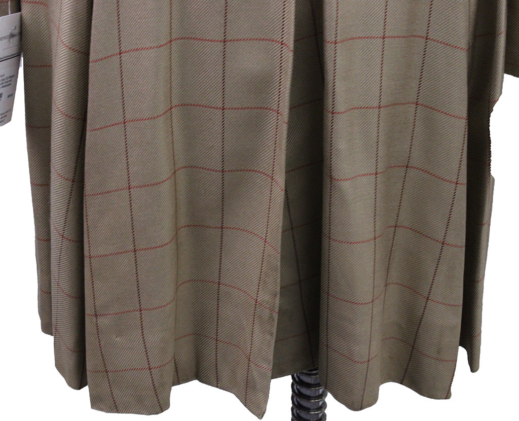 Day Coat Carl Meyers Tan with Coral and Berry Windowpane