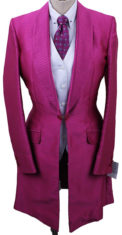 Day Coat Becker Brothers Fuschia Pink Basketweave