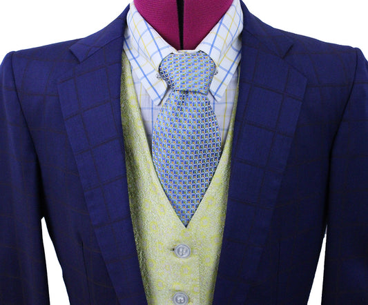 Day Suit Becker Brothers Navy with Copper Windowpane