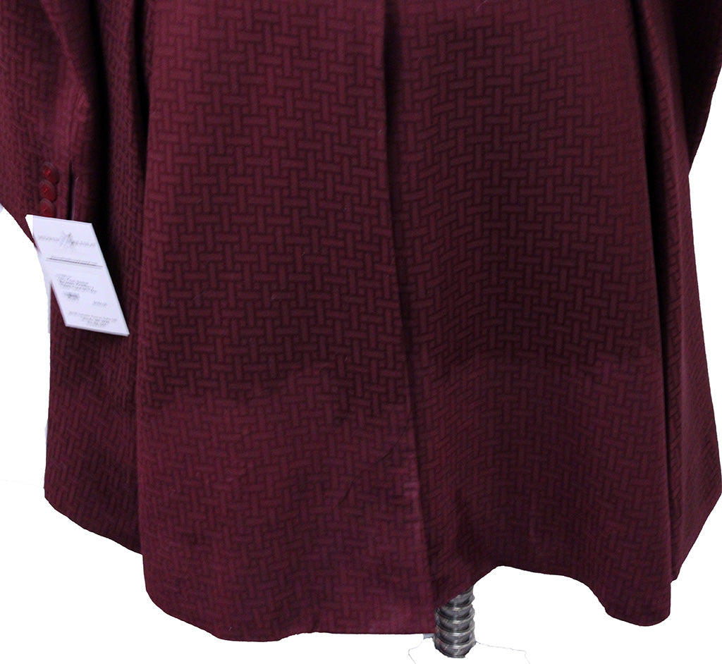 Day Coat Becker Brothers Cranberry Tetris Tone-on-Tone