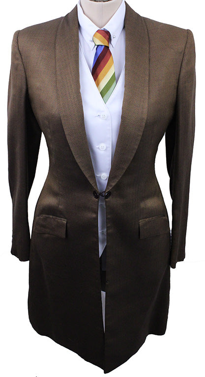 Day Coat Carl Meyers Bronze Herringbone Sheen