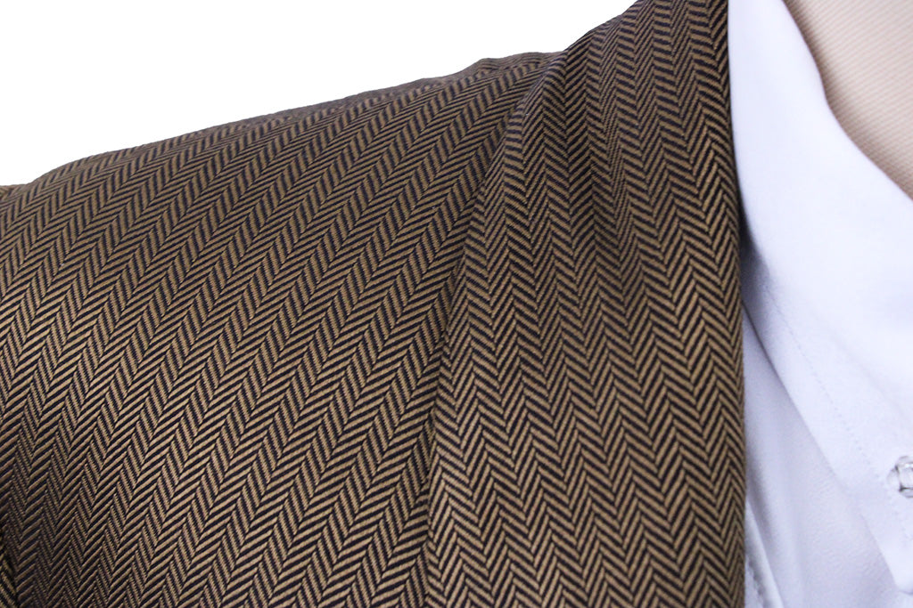 Day Coat Carl Meyers Bronze Herringbone Sheen