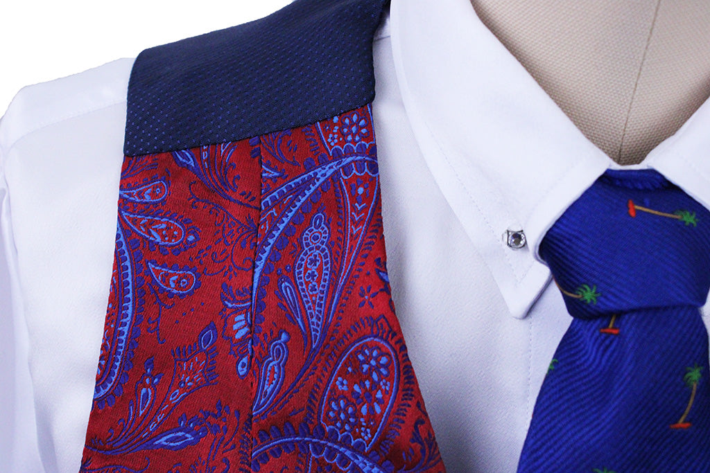 Vest Chavez Red and Blue Paisley